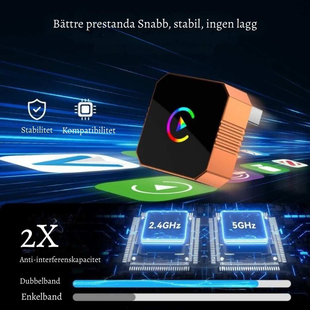 KabelFri CarPlay V4 – Trådlös CarPlay på några sekunder